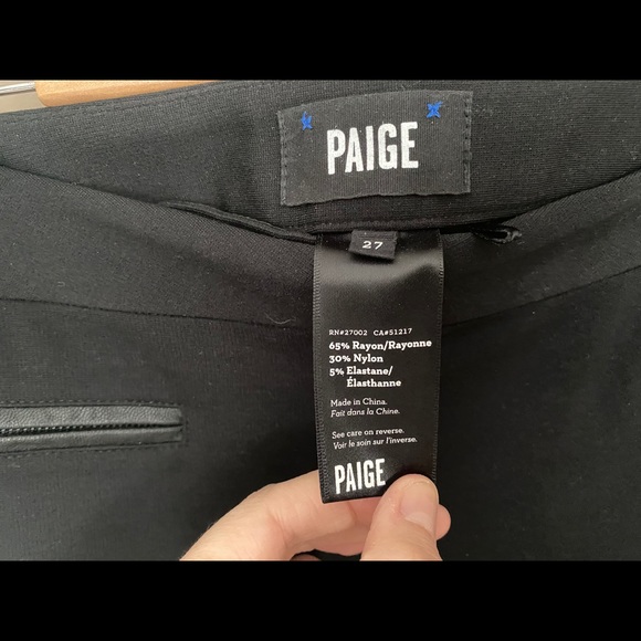Paige black skinny pants, size 27. - Picture 4 of 7